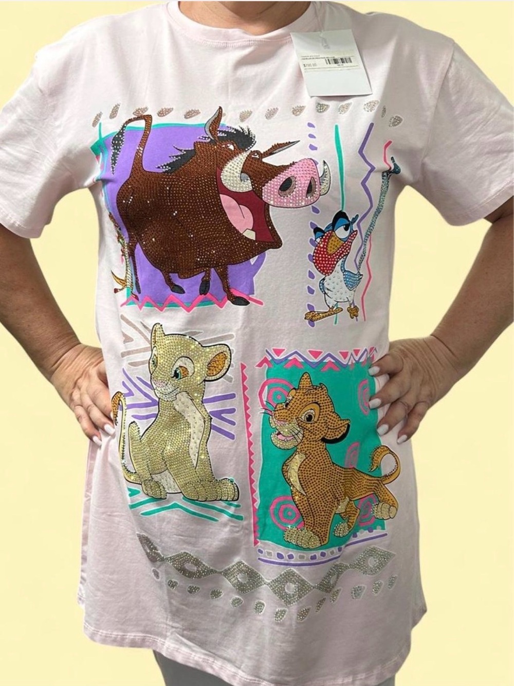 Light Pink Women's Lion King Graphic Camisole Top